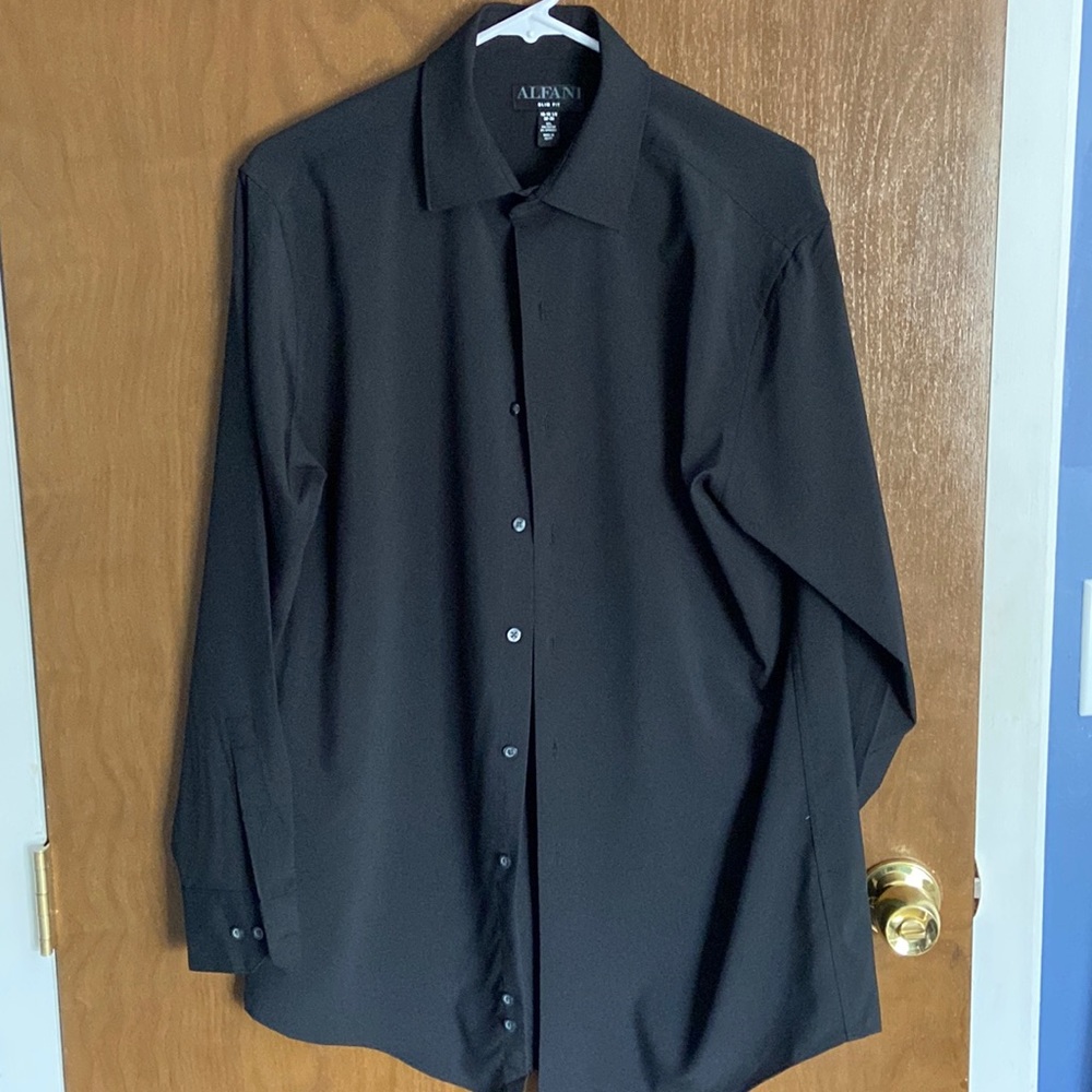 Alfani Slim Fit Polyester Dress Shirt